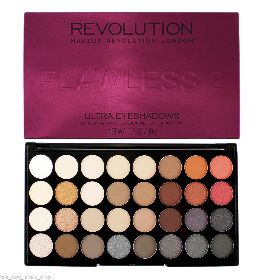 tromme albue filosofisk Makeup Revolution Ultra Eyeshadows Palette - Flawless 2 16g - MAKEUP  REVOLUTION - smukkere.dk ApS