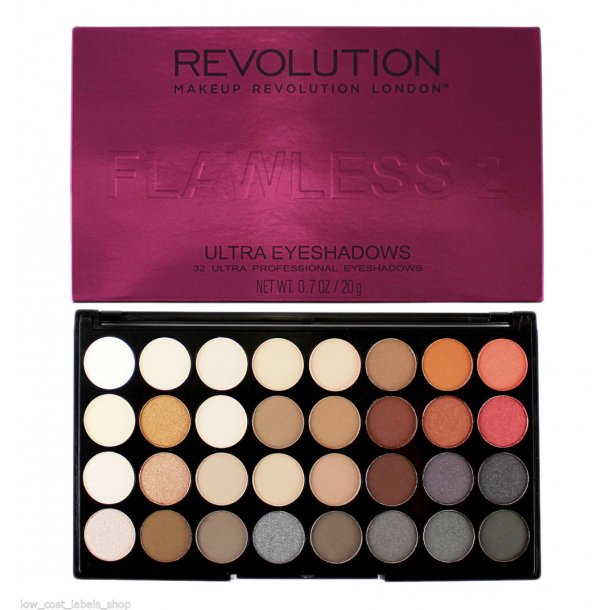 Makeup Revolution Ultra Eyeshadows Palette - Flawless 2 16g