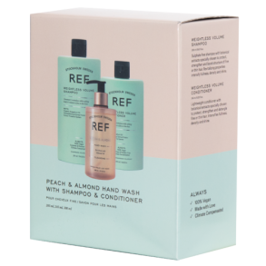 REF Gaveske Weightless Volume Sh+Con, Peach and Almond Hndsbe