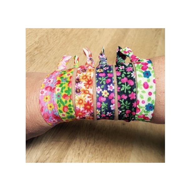 Hrbnd / Hrelastik Flower, 6 stk