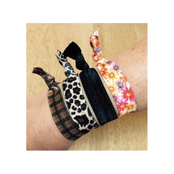 Hrbnd / Hrelastik Flower, 6 stk