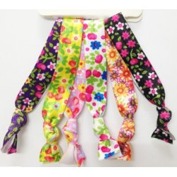 Hrbnd / Hrelastik Flower, 6 stk